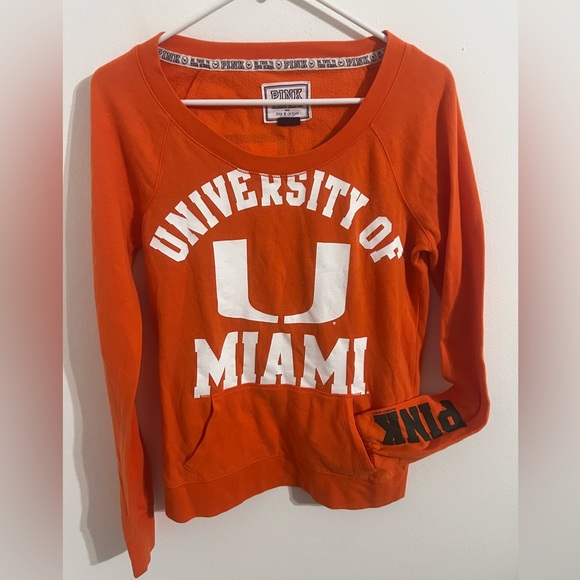 PINK Victoria’s Secret University of Miami Long Sleeve Shirt - Picture 2 of 7